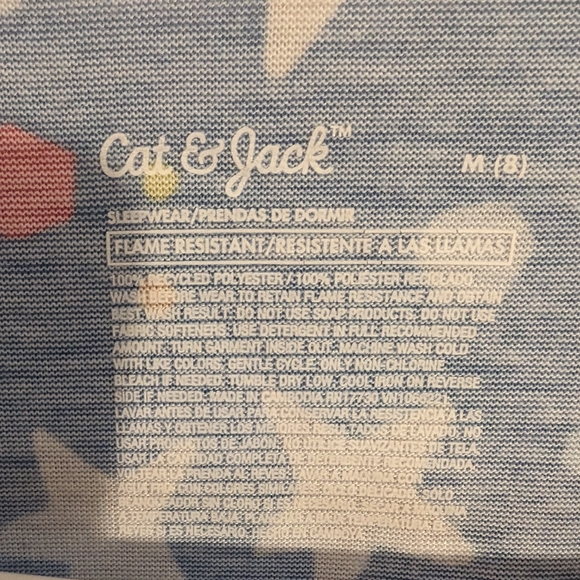 Cat and Jack girls med sleepwear star pattern - Picture 5 of 8
